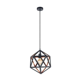 Φωτιστικό Οροφής Ø305 'Embleton 1 43348 Black-Copper Eglo Μέταλλο
