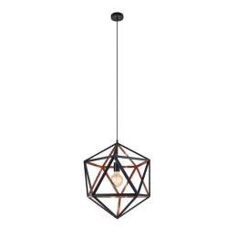 Φωτιστικό Οροφής Ø460 'Embleton 1 43349 Black-Copper Eglo Μέταλλο