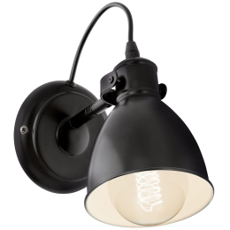 Φωτιστικό Τοίχου Priddy 49468 Black Eglo Μέταλλο