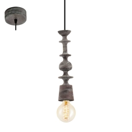 Φωτιστικό Οροφής Avoltri 49375 Black Eglo Ξύλο