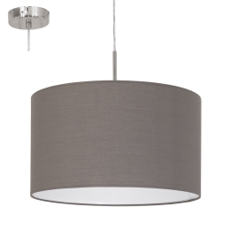 Φωτιστικό Οροφής Pasteri 31574 Anthracite-Brown Eglo Μέταλλο,Ύφασμα