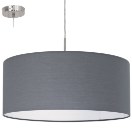 Φωτιστικό Οροφής Pasteri 31577 Grey Eglo Μέταλλο,Ύφασμα