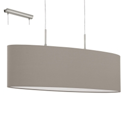 Φωτιστικό Οροφής Pasteri 31581 Taupe Eglo Μέταλλο,Ύφασμα