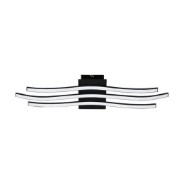 Φωτιστικό Οροφής-Πλαφονιέρα Led Roncade 1 99321 3000K Black Eglo Αλουμίνιο, Πλαστικό