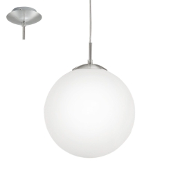 Φωτιστικό Οροφής Rondo 85263 White Eglo Μέταλλο,Γυαλί