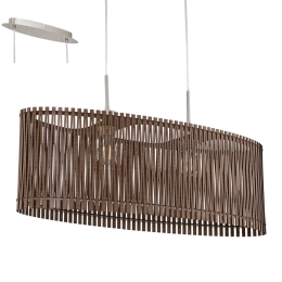 Φωτιστικό Οροφής Sendero 96201 Brown Eglo Μέταλλο,Ξύλο