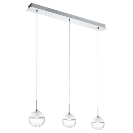 Φωτιστικό Οροφής Led Montefio 1 93784 White Eglo Μέταλλο,Γυαλί