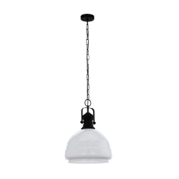 Φωτιστικό Οροφής 'Combwich 1' 43302 White-Black Eglo Μέταλλο,Γυαλί