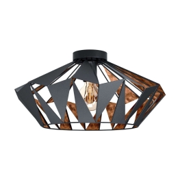 Φωτιστικό Οροφής-Πλαφονιέρα 'Carlton 6' 43399 Black-Copper Eglo Μέταλλο