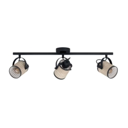 Φωτιστικό Οροφής-Σποτ LS3 'Ruscomb' 43495 Natural-Black Eglo Μέταλλο,Πλαστικό