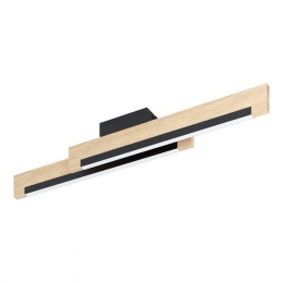 Φωτιστικό Οροφής-Πλαφονιέρα Led Camacho 99292 3000K Black-Brown Eglo Μέταλλο,Ξύλο