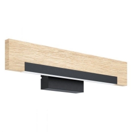 Φωτιστικό Τοίχου-Απλίκα Led Camacho 99294 3000K Black-Brown Eglo Μέταλλο,Ξύλο