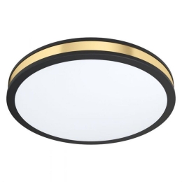 Φωτιστικό Οροφής-Πλαφονιέρα Led Pescaito 99407 Ø380 3000K Black-Gold Eglo Μέταλλο,Πλαστικό