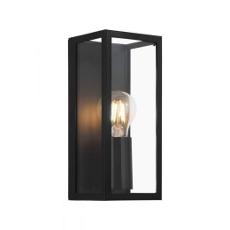 Φωτιστικό Τοίχου-Απλίκα Amezola 99123 1 Black-Clear Eglo Μέταλλο,Γυαλί