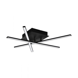 Φωτιστικό Οροφής-Πλαφονιέρα Led Lasana 3 99315 3000K Black Eglo Αλουμίνιο, Πλαστικό