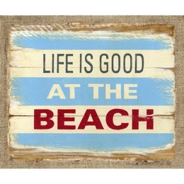 Vekrakis Πίνακας Ξύλινος “LIFE IS GOOD” 25Χ30X2 Γαλάζιο