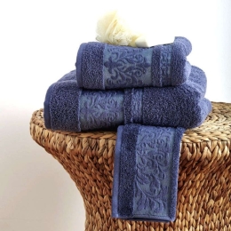 Πετσέτα Bryan Blue Sb Home Προσώπου 50x90cm 100% Βαμβάκι
