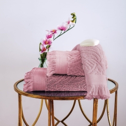 Πετσέτα Celine Dusty Pink Sb Home Χεριών 30x50cm 100% Βαμβάκι