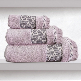 Πετσέτα Rafaela Pink Sb Home Προσώπου 50x90cm 100% Βαμβάκι