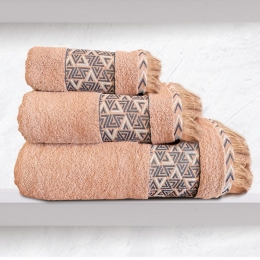 Πετσέτα Rafaela Salmon Sb Home Προσώπου 50x90cm 100% Βαμβάκι