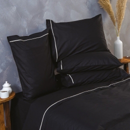 Παπλωματοθήκη Ios Black Sb Home Μονό 165x240cm 100% Βαμβάκι