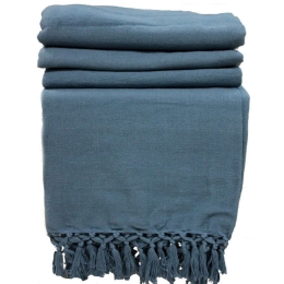 Ριχτάρι Rajput NARSKSSBL Μπλε Τετραθέσιο 225x350cm 100% Βαμβάκι