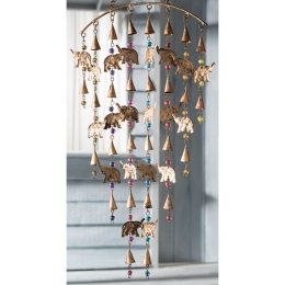 Μελωδός NAMD128 Ελέφαντες 33x68.5cm Bronze Μέταλλο