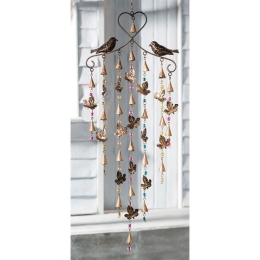 Μελωδός Πουλιά & Φύλλα NAMD129 33x86cm Bronze Μέταλλο