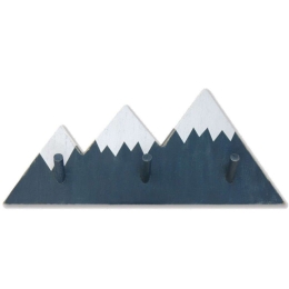 Κρεμάστρα Τοίχου 3 Θέσεων EI1042 33x14x2cm Blue Ξύλο