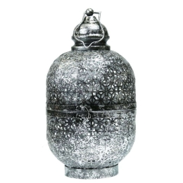 Φανάρι NALT185 18x18x33cm Black-Silver Μέταλλο