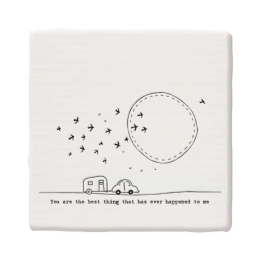 Σουβέρ Best Thing That Ever Happened EI0165 10x0,8x10cm White Πορσελάνη