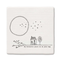 Σουβέρ Favourite Place EI0169 10x0,8x10cm White Πορσελάνη
