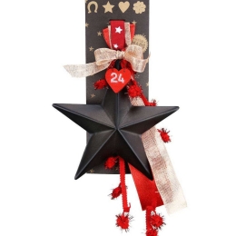 Γούρι Κρεμαστό Αστέρι LU22036B 33cm Black-Multi