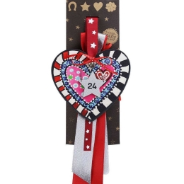 Γούρι Κρεμαστό Καρδιά Funky LU22002C 33cm Multi