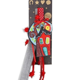 Γούρι Κρεμαστό Σπίτι Funky LU22003A 33cm Multi