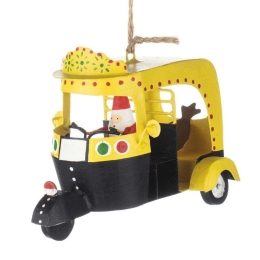 Στολίδι Άγιος Βασίλης Σε Tuk-Tuk SH8071 11cm Multi