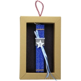 Λαμπάδα Αστέρι Πορσελάνινο S LA23205A 20cm Blue