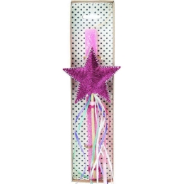 Λαμπάδα Με Μαγικό Ραβδί LA22038C 30cm Fuchsia-Multi