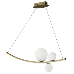 Φωτιστικό Οροφής Led Altalena SO.ALTALENA/ORO Gold Ondaluce Μέταλλο,Γυαλί