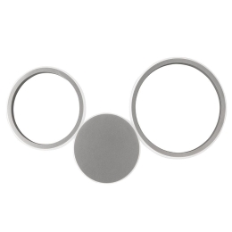 Φωτιστικό Τοίχου - Απλίκα Led Pois AP.POIS/SILVER Ondaluce Μέταλλο,Γυαλί