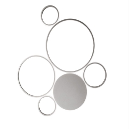 Φωτιστικό Τοίχου - Απλίκα Led Pois PL.POIS/SILVER-GR Ondaluce Μέταλλο,Γυαλί