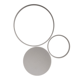 Φωτιστικό Τοίχου - Απλίκα Led Pois PL.POIS/SILVER-PC Ondaluce Μέταλλο,Γυαλί