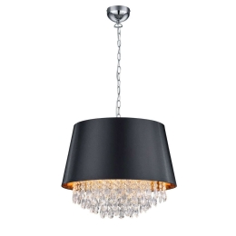 Φωτιστικό Οροφής Loreley 309300302 Black Trio Lighting Μέταλλο,Ύφασμα