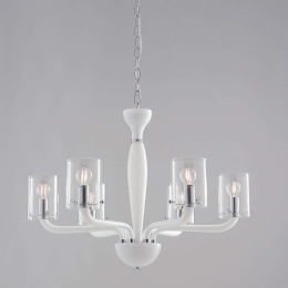 Φωτιστικό Οροφής Aurora I-AURORA-6 BCO 6xE14 Φ68cm 190cm White Luce Ambiente Design Γυαλί