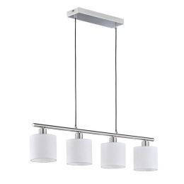 Φωτιστικό Οροφής-Ράγα Tommy R30334001 White RL Lighting Μέταλλο,Ύφασμα