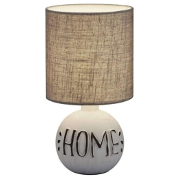 Φωτιστικό Επιτραπέζιο Esna R50661025 1xE14 40W Φ16cm 31cm Cappucino RL Lighting Κεραμικό,Ύφασμα