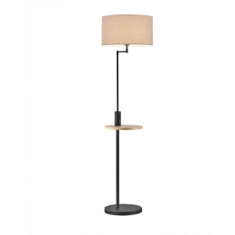 Φωτιστικό Δαπέδου Claas 400400132 Black Trio Lighting Μέταλλο,Ύφασμα