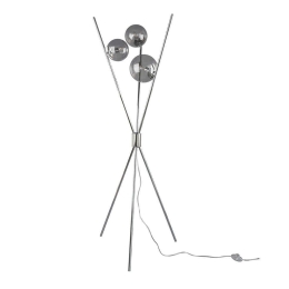 Φωτιστικό Δαπέδου Lance 403400354 Smoke Trio Lighting Μέταλλο,Γυαλί