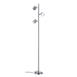 Φωτιστικό Δαπέδου Led Narcos 3x470Lm 28x154x18cm Nickel Mat-White 473190307 Trio Lighting Μέταλλο,Ακρυλικό