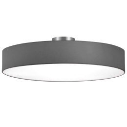 Φωτιστικό Οροφής - Πλαφονιέρα Hotel 603900511 5xE27 60W Φ65cm 17cm Grey Trio Lighting Μέταλλο,Ύφασμα